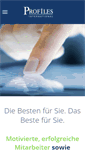 Mobile Screenshot of profilesinternational.de