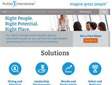 Tablet Screenshot of profilesinternational.com